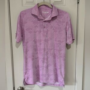 Truwear Men's Pink Polo Golf Shirt